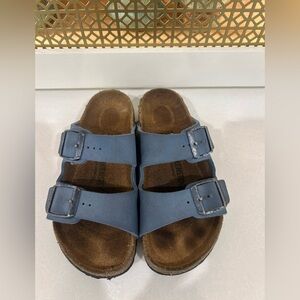 Birkenstock navy boys size 29 Blue Double-Strap Sandals